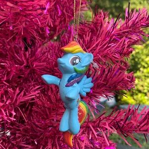 Rainbow My Pretty Pony Christmas Ornament